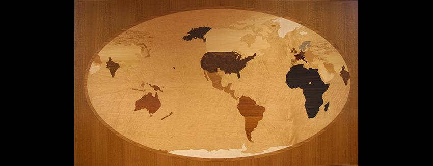 wooden map
